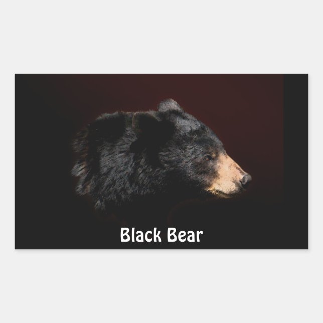 Schwarzer Bär Wildlife Sticker Geschenke (Vorderseite)