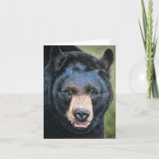 Schwarzer Bärennotecard Karte