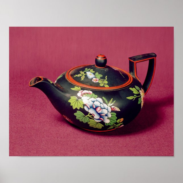 Schwarzer Basaltteapot Poster (Vorne)