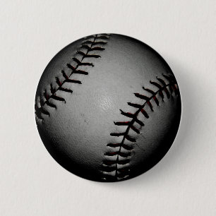 Schwarzer Baseball Button