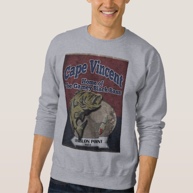 Schwarzer Bass-Schweiss-Shirt Kap-Vincents Sweatshirt (Vorderseite)
