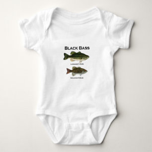 Schwarzer Bass-Spezies (mit großer Öffnung - Baby Strampler