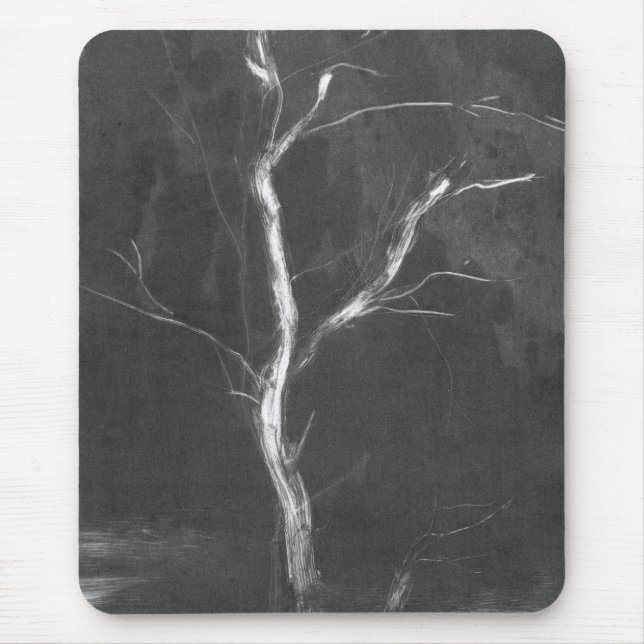 Schwarzer Baum Mousepad (Vorne)