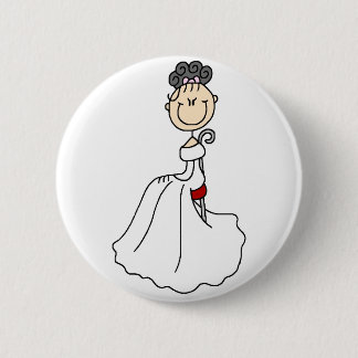 Schwarzer behaarter Braut-Knopf Button