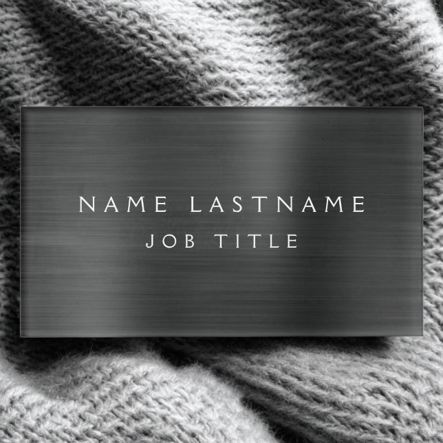 Schwarzer Beruflicher Metallic Foil Modernes Busin Namenschild (Von Creator hochgeladen)