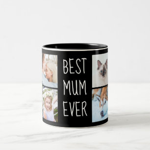 Schwarzer Beste-Mutter-aller-Zeiten-Personalphoto- Zweifarbige Tasse