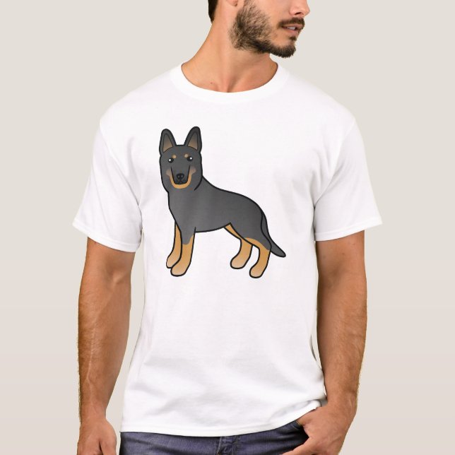 Schwarzer Bi-Color-Deutscher Schäferhund Niedliche T-Shirt (Vorderseite)