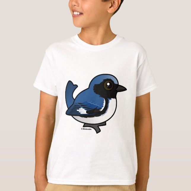 Schwarzer Blauer Warbler T-Shirt (Vorderseite)