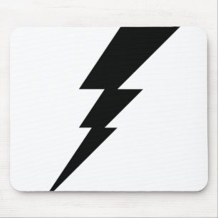 Schwarzer Blitz-Blitz Mousepad