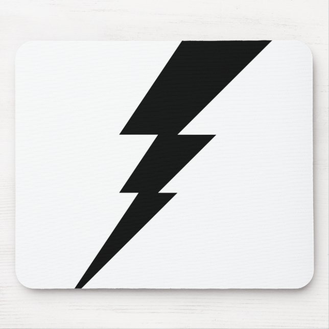 Schwarzer Blitz-Blitz Mousepad (Vorne)