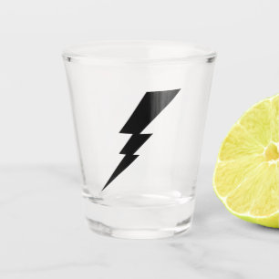 Schwarzer Blitz-Blitz Schnapsglas