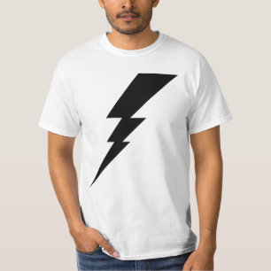 Schwarzer Blitz Bolzen Männer T-Shirt