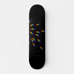 Schwarzer Blitz des Lichtrainbogens Ästhetik Skateboard