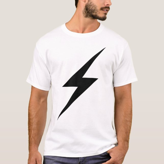 Schwarzer Blitzschlag der Anarchie T-Shirt (Vorderseite)