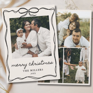 Schwarzer Bogen Vintage Frohe Weihnachten 4 Foto F