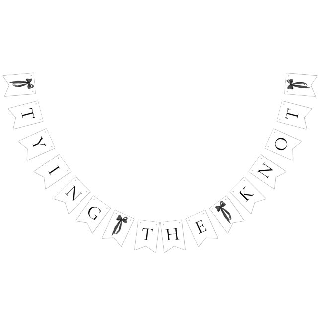 Schwarzer Bow, der das Brautparty des Knotens bind Wimpelkette (Alle)