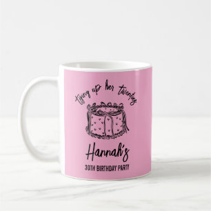 Schwarzer Bow, der sie zwanzig zum 30. Geburtstag Kaffeetasse