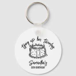 Schwarzer Bow, der sie zwanzig zum 30. Geburtstag Schlüsselanhänger