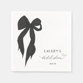 Schwarzer Bow verbindet das Brautparty des Knotens Serviette