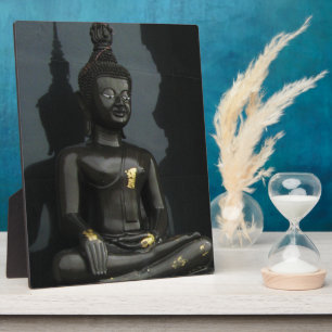 Schwarzer Buddha ... Nong Khai, Isaan, Thailand Fotoplatte