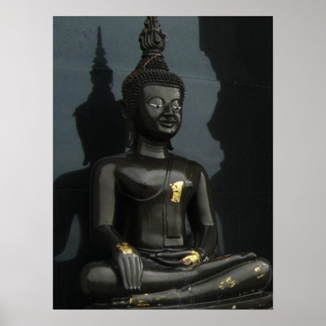 Schwarzer Buddha ... Thailand Poster (Vorne)