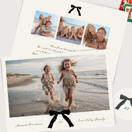 Schwarzer Bug handgeschriebene Tinte frohe Weihnac Feiertagskarte