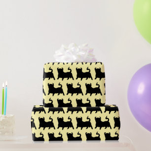Schwarzer Bulle, beliebige Hintergrundfarbe Geschenkpapier
