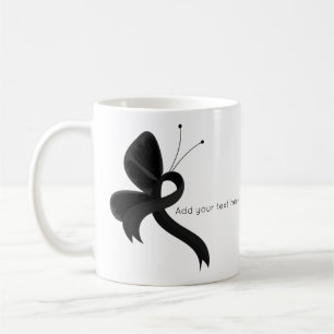 Schwarzer Butterfly-Butterfly Kaffeetasse
