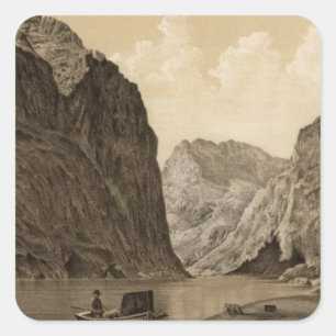 Schwarzer Canon, Colorado River 2 Quadratischer Aufkleber