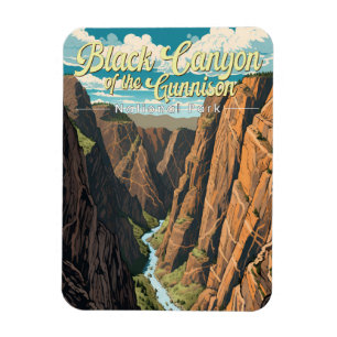 Schwarzer Canyon Der Nationalpark Gunnison Magnet