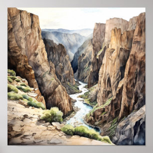 Schwarzer Canyon des Gunnison-Nationalparks Poster