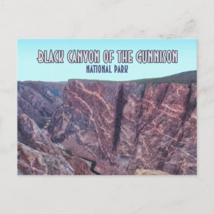 Schwarzer Canyon des Gunnison-Nationalparks Postkarte