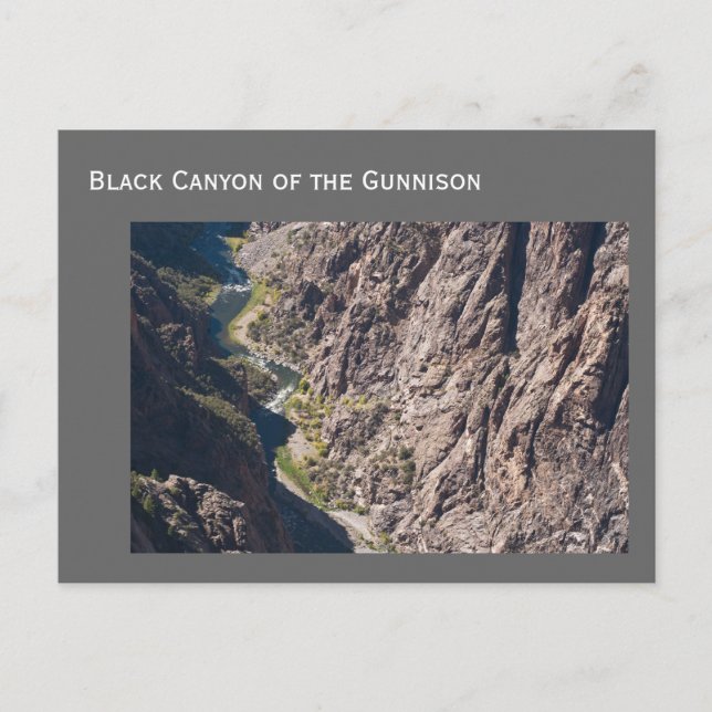 Schwarzer Canyon des Gunnison-Nationalparks Postkarte (Vorderseite)