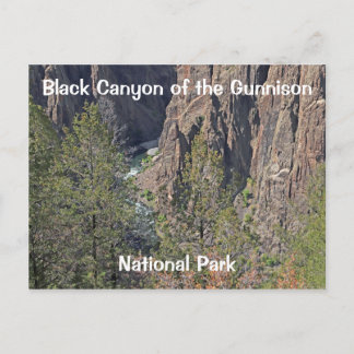 Schwarzer Canyon des Gunnison-Nationalparks Postkarte