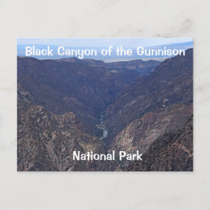 Schwarzer Canyon des Gunnison-Nationalparks Postkarte