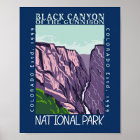 Schwarzer Canyon des Gunnison Nationalparks Retro