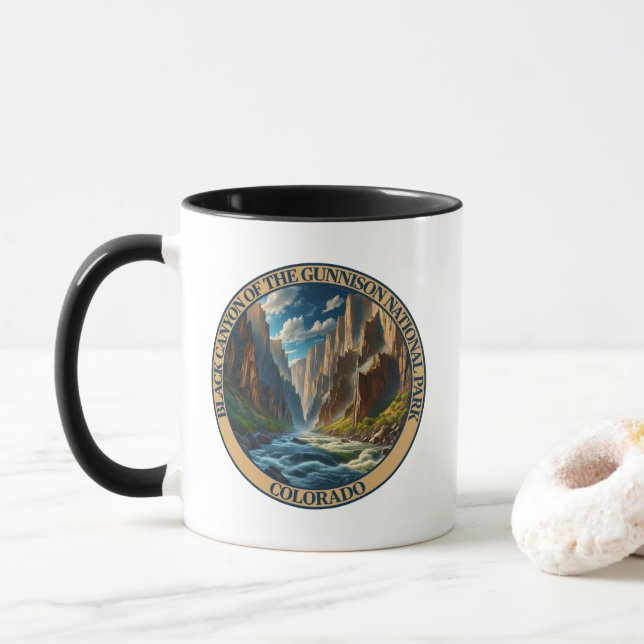 Schwarzer Canyon des Gunnison-Nationalparks Tasse (Mit Donut)