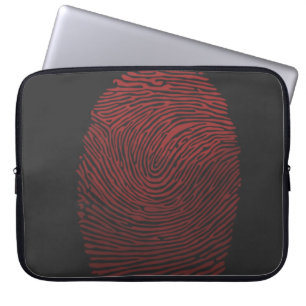 Schwarzer Cartoon Mann Silhouette Laptopschutzhülle