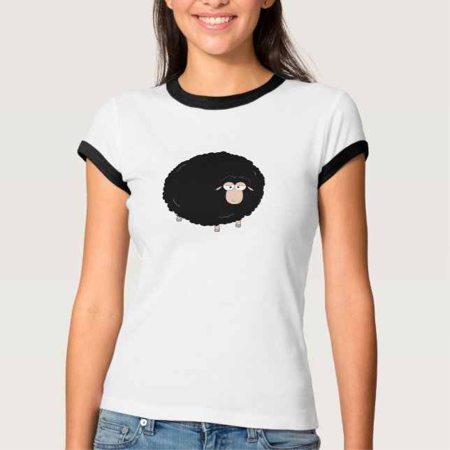 Schwarzer Cartoon T - Shirt (Vorderseite)