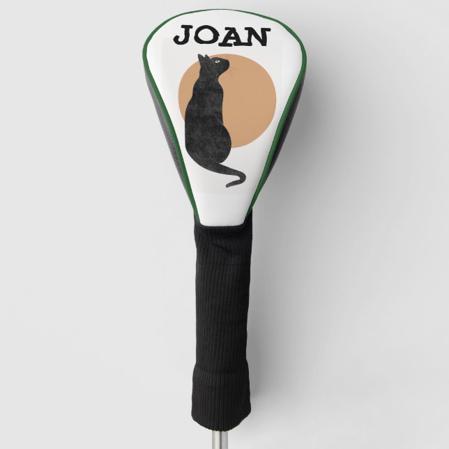 SCHWARZER CAT-CUSTOM-GOLF-TREIBER DECKEN PERSONALI GOLF HEADCOVER (Vorderseite)