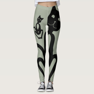 SCHWARZER CAT durch Slipperywindow Leggings