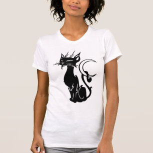 SCHWARZER CAT-MOND-T-SHIRT T-Shirt