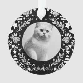 Schwarzer Chalkboard Art Frame Cat Memorial Keepak Ornament