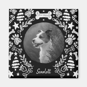 Schwarzer Chalkboard Art Frame Hunde-Gedenkensake Magnet
