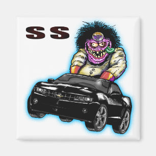 Schwarzer Chevy Camaro SS Magnet