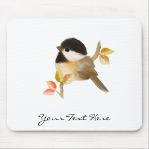 Schwarzer Chickadee Bird Mousepad
