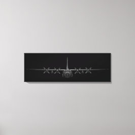 Schwarzer Chrome Herk Leinwanddruck