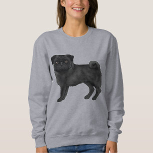 Schwarzer Coat Colour Mops Mops Hunde züchten Tier Sweatshirt