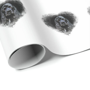 Schwarzer Cocker spaniel-Liebhaber Geschenkpapier