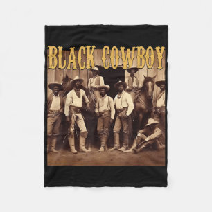 Schwarzer Cowboy Western Rodeo Melanin Schwarze Ge Fleecedecke